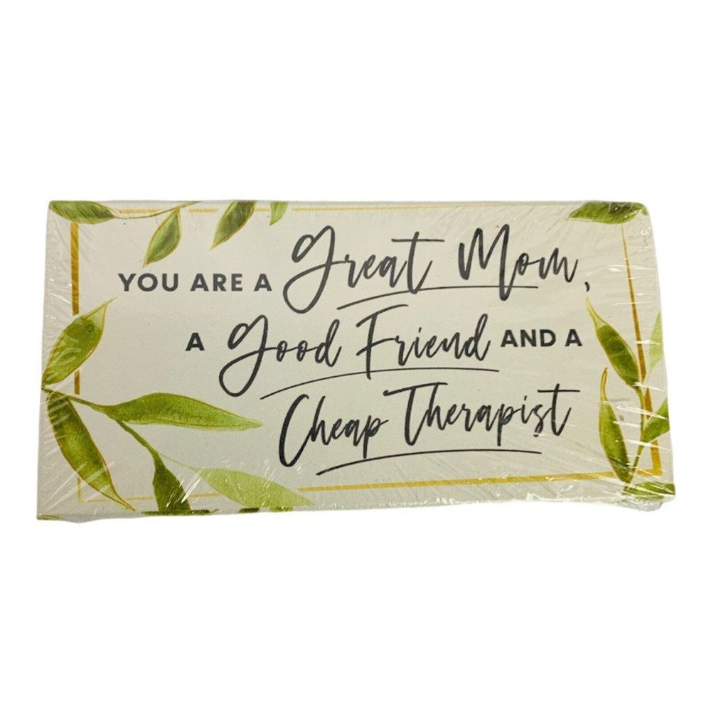 You are a Great Mom Wooden 3 x 6 Wood Block Decorative Made in USA